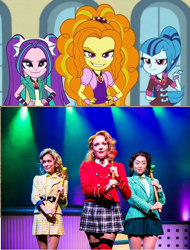 Size: 652x858 | Tagged: safe, adagio dazzle, aria blaze, sonata dusk, equestria girls, rainbow rocks, heather chandler, heather duke, heather mcnamara, heathers, heathers the musical, meme, the dazzlings