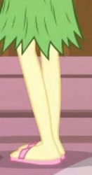 Size: 634x1208 | Tagged: safe, screencap, fluttershy, equestria girls, feet, hulashy, legs, op is a slowpoke, pictures of legs, sandals, solo