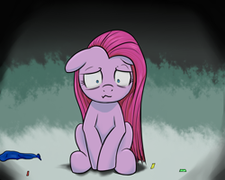 Size: 1000x800 | Tagged: safe, artist:ch33zus, pinkie pie, earth pony, pony, pinkamena diane pie, sad, solo