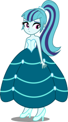 Size: 4404x7815 | Tagged: safe, artist:atomicmillennial, sonata dusk, equestria girls, rainbow rocks, absurd resolution, beautiful, blue, clothes, cute, dress, gown, simple background, solo, sonatabetes, transparent background, vector