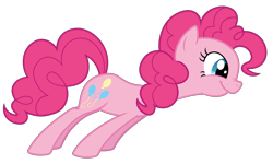 Size: 7000x4200 | Tagged: safe, artist:reginault, pinkie pie, earth pony, pony, griffon the brush off, .svg available, absurd resolution, leaning, leaning forward, simple background, smiling, solo, transparent background, vector