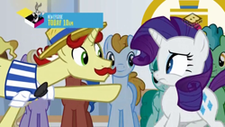 Size: 1024x576 | Tagged: safe, screencap, fast break, final countdown, flam, opulence, rarity, spring melody, sprinkle medley, sweet buzz, pony, unicorn, friendship university, background pony, boomerang (tv channel), las pegasus resident