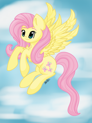 Size: 1500x2000 | Tagged: safe, artist:sketchyhowl, fluttershy, pegasus, pony, female, mare, pink mane, solo, yellow coat