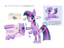 Size: 1000x750 | Tagged: safe, artist:namagakiokami, twilight sparkle, unicorn twilight, pony, unicorn, female, hassenfeld pony, japanese, mare, modular, prototype, toy