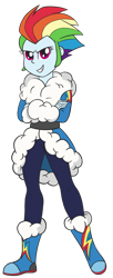 Size: 800x1966 | Tagged: safe, artist:sugar-loop, derpibooru import, rainbow dash, equestria girls, clothes, crossed arms, crossover, female, frosta, looking at you, she-ra, she-ra and the princesses of power, simple background, solo, transparent background