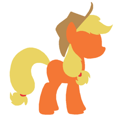 Size: 600x572 | Tagged: safe, artist:poisontaffy, applejack, earth pony, pony, female, mare, minimalist, solo