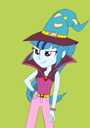 Size: 731x1034 | Tagged: safe, artist:icesticker, sonata dusk, equestria girls, rainbow rocks, clothes, costume, hat, taco, that girl sure loves tacos, witch hat