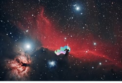 Size: 1100x746 | Tagged: safe, artist:didgereethebrony, edit, princess celestia, apophenia, celestia's mane, horsehead nebula, irl, joke, nebula, photo, photo edit, space, stars