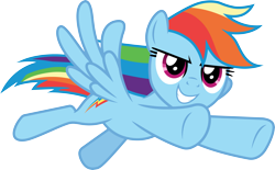 Size: 4831x3000 | Tagged: safe, artist:cloudyglow, derpibooru import, rainbow dash, pegasus, pony, the beginning of the end, .ai available, badass, female, flying, high res, mare, simple background, solo, transparent background, vector