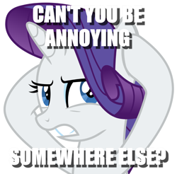 Size: 1000x984 | Tagged: safe, rarity, pony, unicorn, annoyed, image macro, meme, question, reaction image