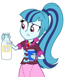 Size: 1000x1184 | Tagged: safe, sonata dusk, equestria girls, rainbow rocks, milk, simple background, solo, transparent background, vector