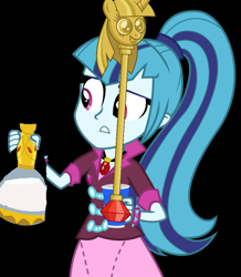 Size: 862x988 | Tagged: safe, sonata dusk, equestria girls, rainbow rocks, season 4, 1000 years in photoshop, flashback potion, solo, twilight scepter