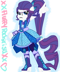 Size: 1024x1229 | Tagged: safe, artist:xxfluffypachirisuxx, rarity, better together, equestria girls, legend of everfree, super squad goals, clothes, crystal guardian, geode of shielding, ponied up, simple background, solo, transparent background