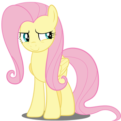 Size: 2250x2250 | Tagged: safe, artist:spellboundcanvas, fluttershy, pegasus, pony, flutter brutter, simple background, smirk, transparent background, vector