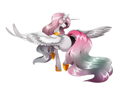 Size: 3507x2480 | Tagged: safe, artist:dormin-dim, princess celestia, alicorn, pony, female, mare, simple background, smiling, solo, spread wings, transparent background, wings