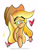 Size: 708x923 | Tagged: safe, artist:bow2yourwaifu, applejack, earth pony, pony, smiling, solo, straw