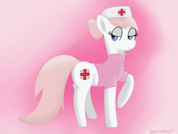 Size: 2000x1500 | Tagged: safe, artist:verminshy, nurse redheart, earth pony, pony, female, mare, pink mane, pink tail, white coat