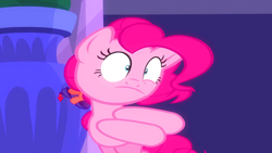 Size: 1280x720 | Tagged: safe, screencap, pinkie pie, rarity, pony, unicorn, the saddle row review, devil rarity