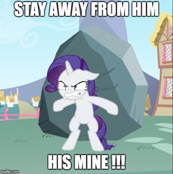 Size: 500x504 | Tagged: safe, edit, rarity, tom, pony, unicorn, exploitable meme, grammar error, image macro, meme