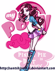 Size: 2550x3300 | Tagged: safe, artist:santshireikai, pinkie pie, equestria girls, blue eyes, clothes, female, pink hair, pink skin