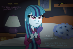 Size: 4267x2844 | Tagged: safe, artist:skycatcherequestria, sonata dusk, equestria girls, rainbow rocks, bedroom, loose hair, solo