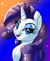 Size: 3500x4299 | Tagged: safe, artist:skyart301, rarity, pony, unicorn, bedroom eyes, bust, female, looking at you, open mouth, solo