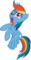 Size: 1422x2690 | Tagged: safe, artist:midnite99, derpibooru import, rainbow dash, pegasus, pony, sweet and elite, derp, flying, simple background, solo, tongue out, transparent background, vector