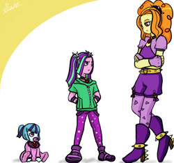 Size: 639x599 | Tagged: safe, artist:vvw84, adagio dazzle, aria blaze, sonata dusk, equestria girls, rainbow rocks, baby, the dazzlings, younger