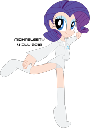 Size: 3500x4977 | Tagged: safe, artist:michaelsety, rarity, human, ballerina, clothes, dancing, humanized, simple background, socks, transparent background