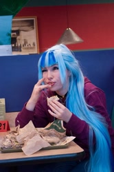 Size: 477x720 | Tagged: safe, artist:littlemissbloo, sonata dusk, human, cosplay, cute, eye twitch, irl, irl human, photo, sonatabetes, sonataco, taco, taco bell, taco tuesday