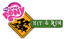 Size: 663x407 | Tagged: safe, artist:logan jones, derpibooru import, applejack, fluttershy, pinkie pie, rainbow dash, rarity, spike, twilight sparkle, twilight sparkle (alicorn), alicorn, dragon, earth pony, pegasus, pony, unicorn, font, logo, logo parody, mane seven, mane six, my little pony logo, silhouette, simple background, the simpsons, the simpsons hit & run, traffic sign, transparent background, vector used, yield sign