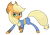 Size: 3000x2100 | Tagged: safe, artist:turtlefarminguy, applejack, earth pony, pony, clothes, fallout, looking at you, raised hoof, simple background, solo, vault suit