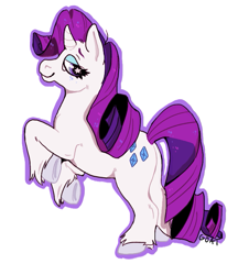 Size: 665x768 | Tagged: safe, artist:kittycoot, rarity, pony, unicorn, female, mare, simple background, solo, white background