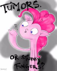 Size: 2400x3000 | Tagged: safe, artist:majorbrons, pinkie pie, pony, too many pinkie pies, bipedal, fingers, solo