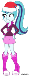 Size: 2384x5968 | Tagged: safe, artist:mixiepie, sonata dusk, equestria girls, rainbow rocks, hat, santa hat, simple background, solo, transparent background, vector