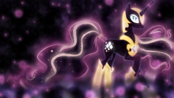 Size: 1600x900 | Tagged: safe, artist:arkadynekozukii, artist:sailortrekkie92, derpibooru import, edit, nightmare rarity, pony, unicorn, armor, raised hoof, royalty, solo, tail wrap, vector, wallpaper, wallpaper edit