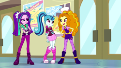 Size: 1280x720 | Tagged: safe, screencap, adagio dazzle, aria blaze, sonata dusk, equestria girls, rainbow rocks, taco tuesday, the dazzlings