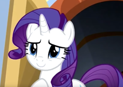 Size: 850x604 | Tagged: safe, screencap, rarity, pony, unicorn, friendship university, cute, female, raribetes, smiling, solo