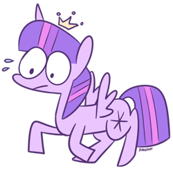 Size: 500x495 | Tagged: safe, artist:dinoderp, derpibooru import, twilight sparkle, twilight sparkle (alicorn), alicorn, pony, crown, solo