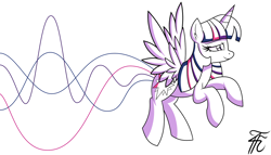 Size: 1280x732 | Tagged: safe, artist:php92, derpibooru import, twilight sparkle, twilight sparkle (alicorn), alicorn, pony, female, mare, solo, waveform