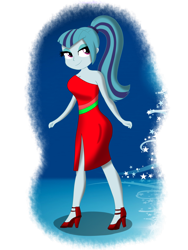 Size: 2400x3200 | Tagged: safe, artist:k-night-wind, sonata dusk, equestria girls, clothes, female, solo, two toned hair