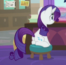 Size: 220x218 | Tagged: safe, screencap, rarity, pony, unicorn, friendship university, cropped, female, mare, plot, sitting, solo