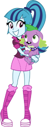 Size: 1342x3427 | Tagged: safe, artist:zeldarondl, sonata dusk, spike, dog, equestria girls, rainbow rocks, cute, love, shipping, simple background, smiling, sonatabetes, spike the dog, spikelove, spinata, transparent background, vector