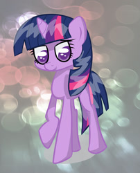 Size: 1024x1269 | Tagged: safe, artist:artoftheghostie, derpibooru import, twilight sparkle, pony, unicorn, female, mare, multicolored mane, purple coat, solo