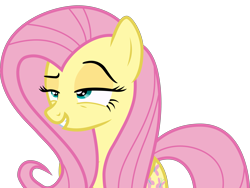 Size: 3993x3000 | Tagged: safe, artist:uponia, fluttershy, pegasus, pony, dungeons and discords, .svg available, raised eyebrow, simple background, smiling, smug, solo, teasing, transparent background, vector