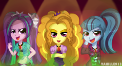 Size: 1280x692 | Tagged: safe, artist:spookyle, adagio dazzle, aria blaze, sonata dusk, equestria girls, the dazzlings