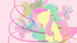 Size: 1920x1080 | Tagged: safe, artist:tsa6, derpibooru exclusive, derpibooru import, fluttershy, pegasus, pony, silhouette, solo, wallpaper