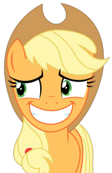 Size: 1781x2747 | Tagged: safe, artist:sketchmcreations, applejack, earth pony, pony, hearthbreakers, sheepish grin, simple background, solo, transparent background, vector