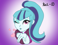 Size: 892x685 | Tagged: safe, artist:kat-00, sonata dusk, equestria girls, clothes, female, solo, two toned hair