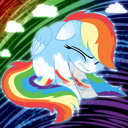 Size: 2000x2000 | Tagged: safe, artist:tiberioustat2s, derpibooru import, rainbow dash, pegasus, pony, alternate design, base used, floppy ears, high res, solo